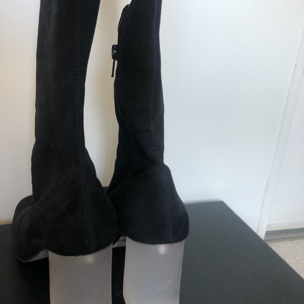 Knee high suede boots from ASOS